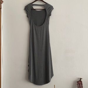 Gray A Line Dress with Open Back